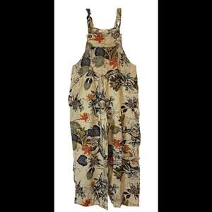 Cellabie Multicolor Pockets Romper Tropical Sz S Cropped Cotton/Poly Women’s